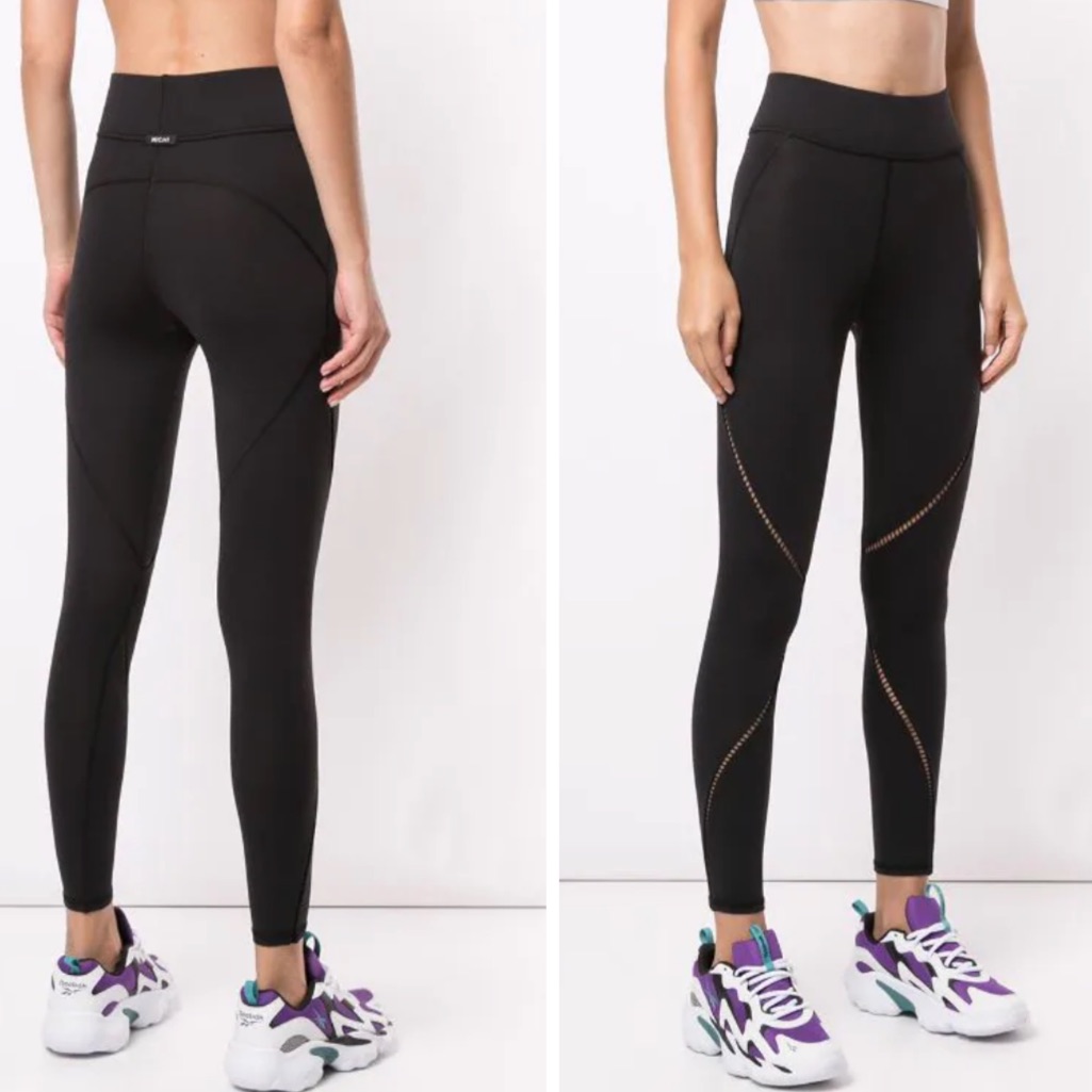 Michi Cut-Out Panelled Black Sports Leggings Size M